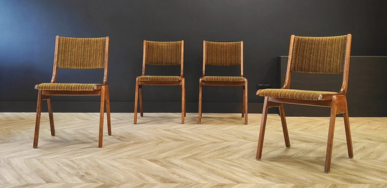 Image 1 of 4x Mid Century Esstisch Stuhl