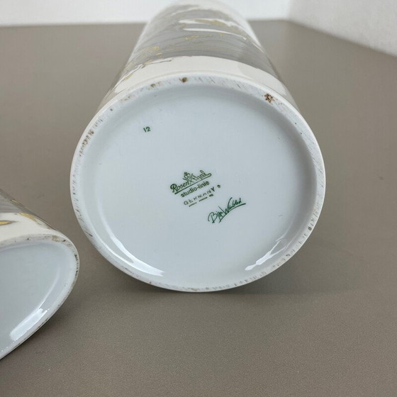 Image 1 of Paar Vintage-Porzellanvasen von Björn Wiinblad für Rosenthal studio line, Deutschland 1970er Jahre