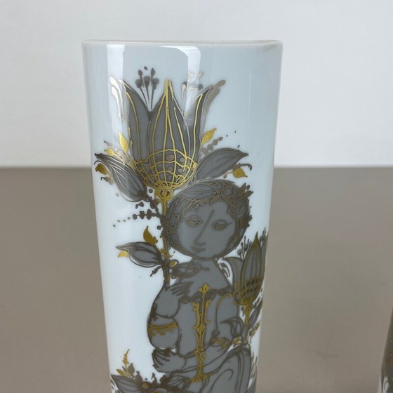 Image 1 of Paar Vintage-Porzellanvasen von Björn Wiinblad für Rosenthal studio line, Deutschland 1970er Jahre