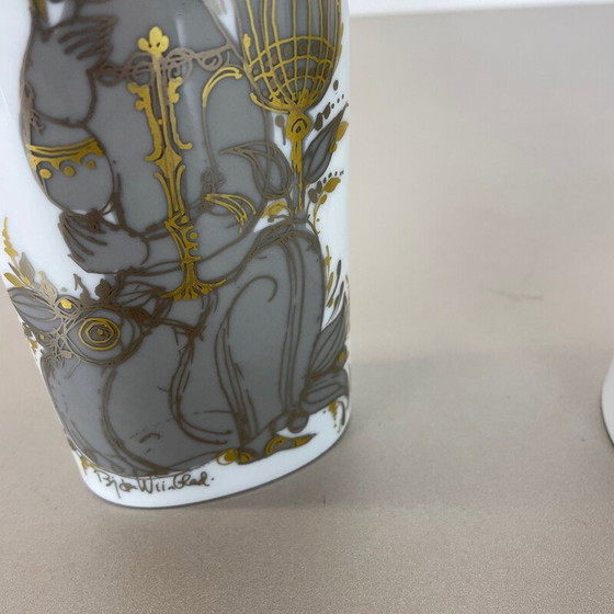 Image 1 of Paar Vintage-Porzellanvasen von Björn Wiinblad für Rosenthal studio line, Deutschland 1970er Jahre