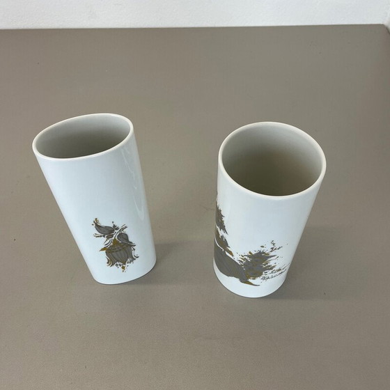 Image 1 of Paar Vintage-Porzellanvasen von Björn Wiinblad für Rosenthal studio line, Deutschland 1970er Jahre