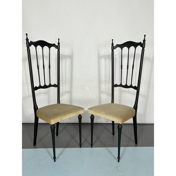 Image 1 of Paar italienische Vintage-Beistellstühle von Chiavari, 1950er Jahre