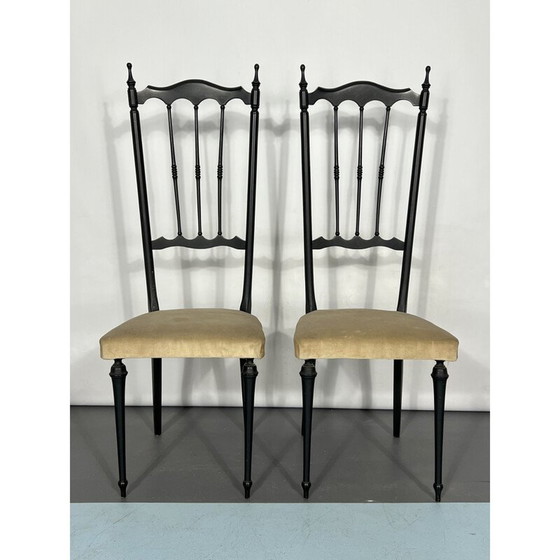 Image 1 of Paar italienische Vintage-Beistellstühle von Chiavari, 1950er Jahre