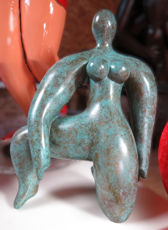 Image 1 of 1 Skulptur "Ecoute" Bronze