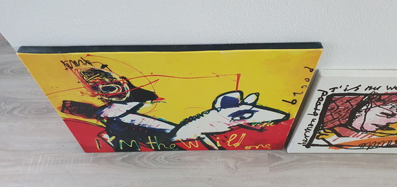 Image 1 of 2x Kunstdruck Herman Brood Into the Wild & 't ist jetzt dick an