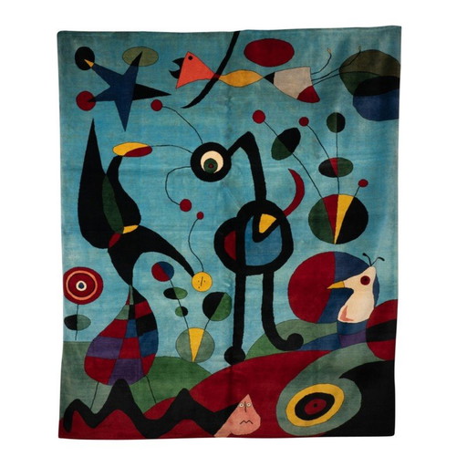 Vintage-Teppich "Le Jardin" aus Merinowolle von Joan Miró, 1925
