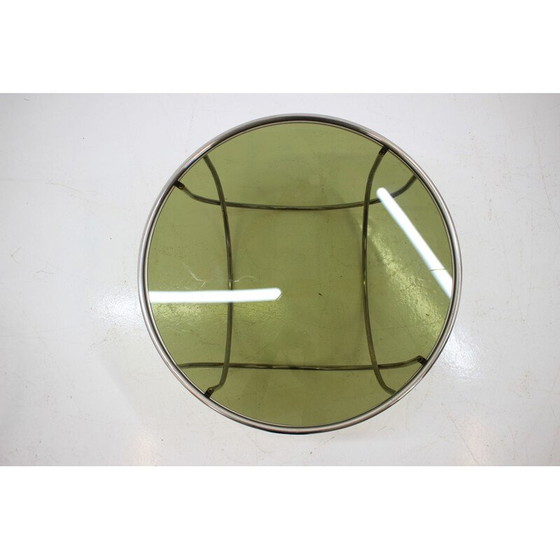 Image 1 of Vintage Tisch aus Messing und Rauchglas, Westeuropa 1970