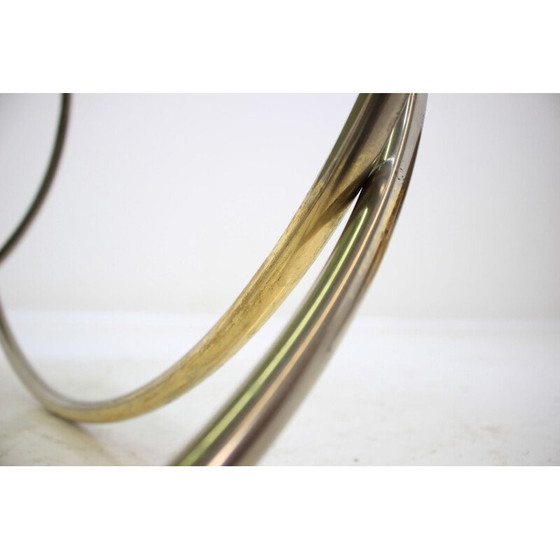 Image 1 of Vintage Tisch aus Messing und Rauchglas, Westeuropa 1970