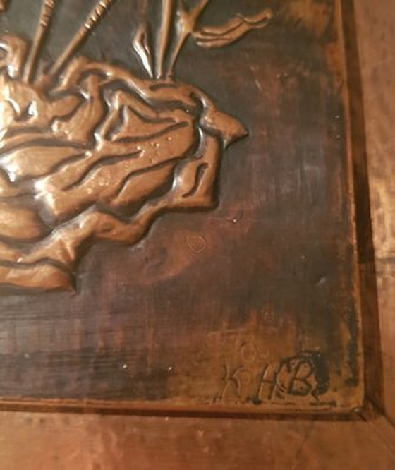 Image 1 of Dekorative Wandtafel aus Kupfer, 1960er Jahre