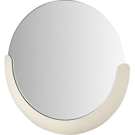 Vintage Wandspiegel mit Holzdekor, Italien 1960er Jahre