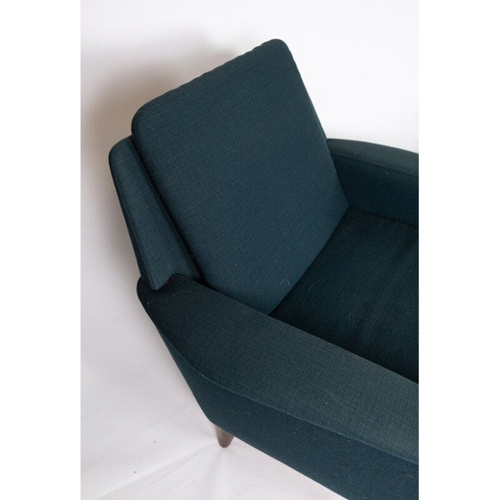 Image 1 of Paar türkisfarbene Wollsessel von Fritz Hansen, 1960