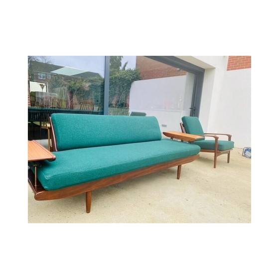 Image 1 of Vintage Sofa Bett Set und Paar Sessel Toothill 1960