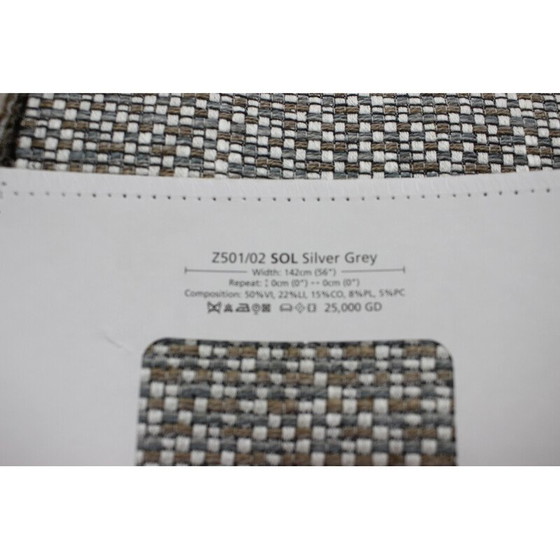 Image 1 of 4 Esszimmerstühle aus Teakholz und Stoff, Deutschland 1960er Jahre