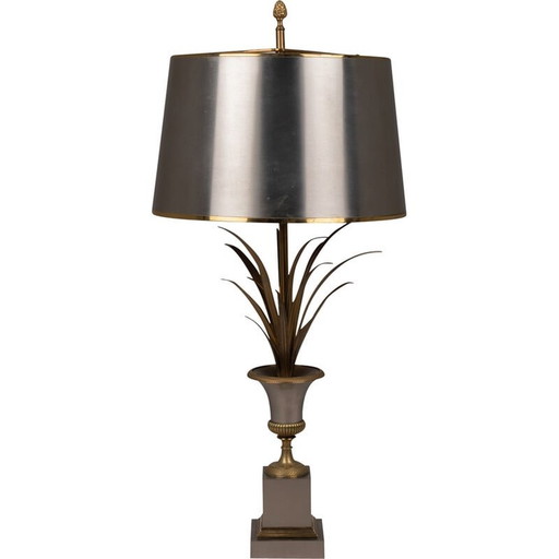 Schilfrohrlampe aus Bronze von Maison Charles, 1970