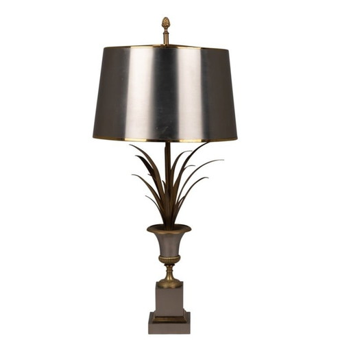 Schilfrohrlampe aus Bronze von Maison Charles, 1970