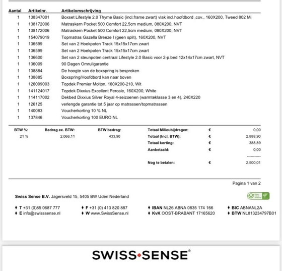 Image 1 of Schweizer Sense Bett