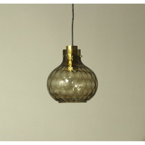 Image 1 of Vintage-Pendelleuchte aus Glas und Messing von Helena Tynell für Limburg, 1960