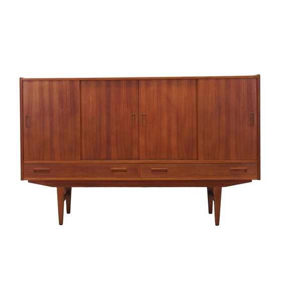 Image 1 of Altes dänisches Teakholz-Highboard von Børge Dam, 1970er Jahre