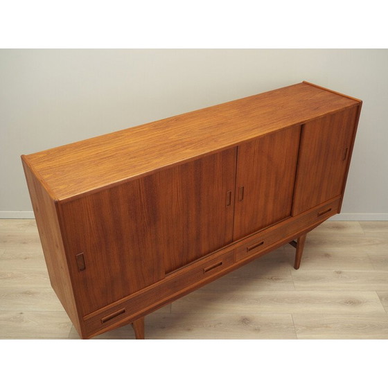 Image 1 of Altes dänisches Teakholz-Highboard von Børge Dam, 1970er Jahre