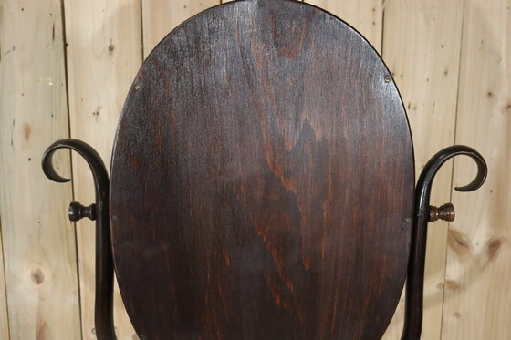 Image 1 of Toilettenmöbel Holz Gebogen Thonet Stil von Kohn