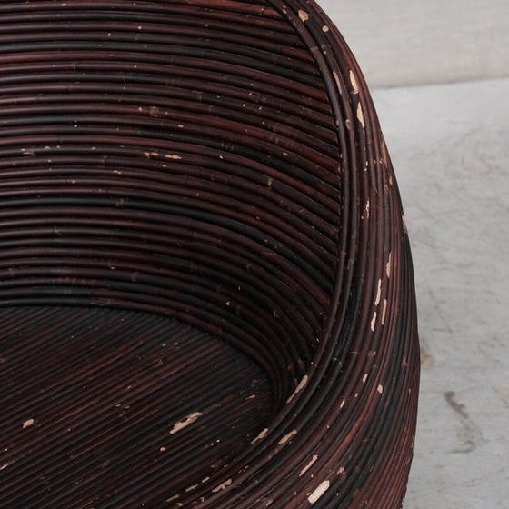 Image 1 of Paar Rattansessel aus der Mitte des Jahrhunderts von Gabriella Crespi, Italien 1960er Jahre