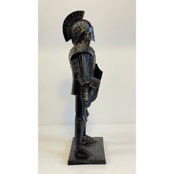 Image 1 of Vintage schwarz lackiert Eisen Ritter in Rüstung Statuette