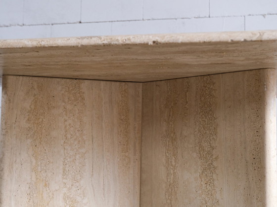 Image 1 of Vintage Travertin Table