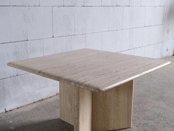 Image 1 of Vintage Travertin Table