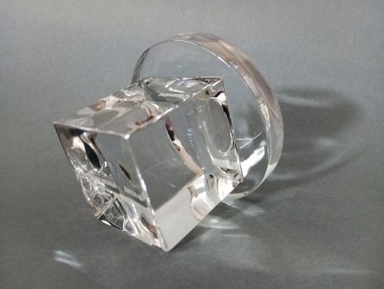 Image 1 of Ettore Sottsass Tischuhr aus Kristall für Arnolfo Di Cambio, um 2000