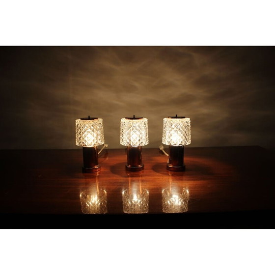 Image 1 of Klassische Glastischlampe von Kamenicky Senov für Preciosa, Tschechoslowakei 1970