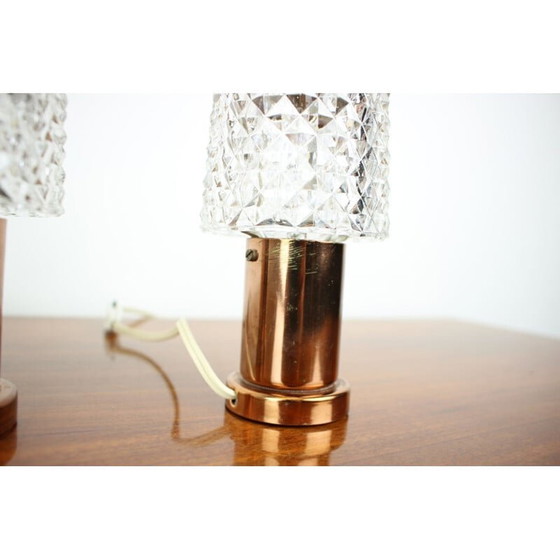 Image 1 of Klassische Glastischlampe von Kamenicky Senov für Preciosa, Tschechoslowakei 1970