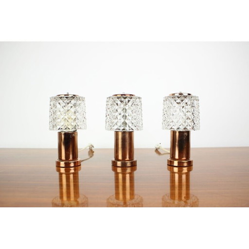 Klassische Glastischlampe von Kamenicky Senov für Preciosa, Tschechoslowakei 1970