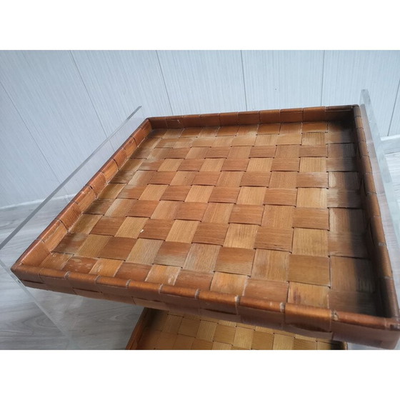 Image 1 of Mobiler Couchtisch aus Plexiglas, 1980