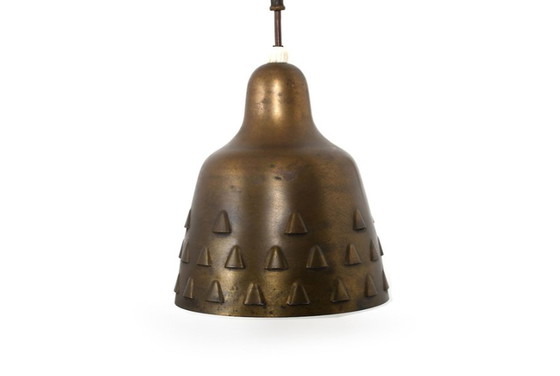 Image 1 of Dänische Wandleuchte aus Messing und Teakholz, 1950er Jahre