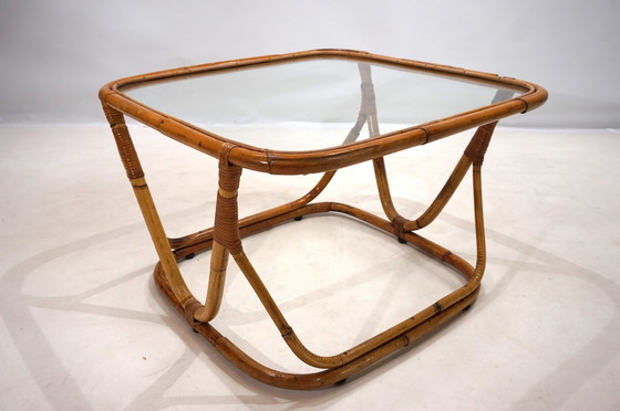 Image 1 of Tito Agnoli Rattan-Garnitur für Bonacina, 1960