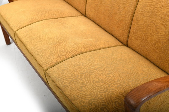 Image 1 of Schönes Dänisches Art Deco Sofa 1930S In Eiche