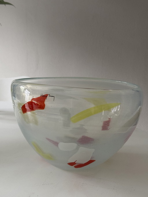 Vinted signiert Henry Dean Studio Kunstglas Vase