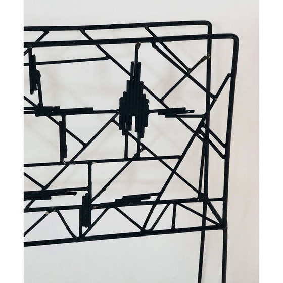 Image 1 of Vintage-Stehsammler aus schwarzem Metall, Frankreich 1950