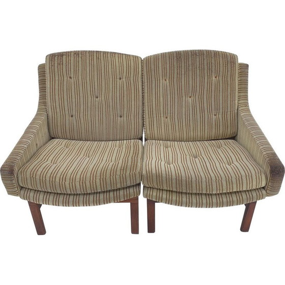 Image 1 of Mid Century Sofa aus zwei Stühlen, Dänemark 1960er Jahre