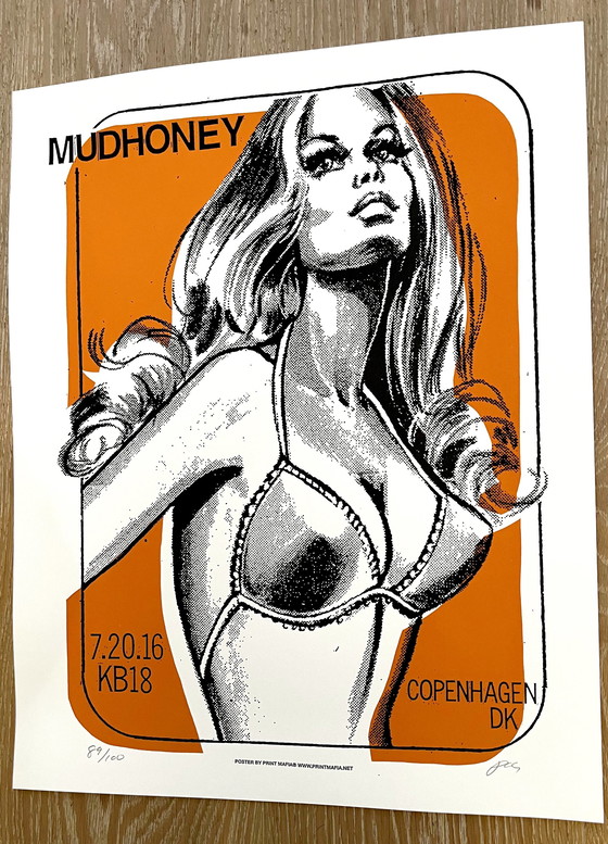 Image 1 of Mudhoney Kopenhagen 2016 Siebdruck