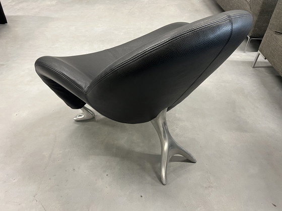 Image 1 of Leolux Papageno Sessel aus schwarzem Leder