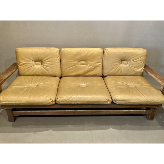 Image 1 of Brasilianisches 3-Sitzer-Ledersofa, 1960