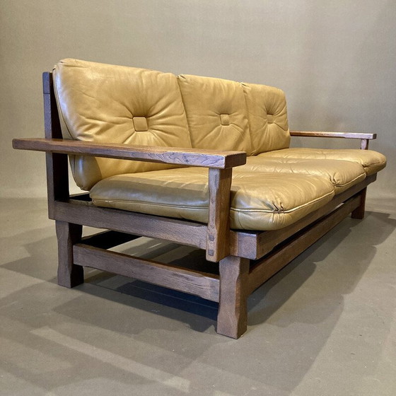 Image 1 of Brasilianisches 3-Sitzer-Ledersofa, 1960