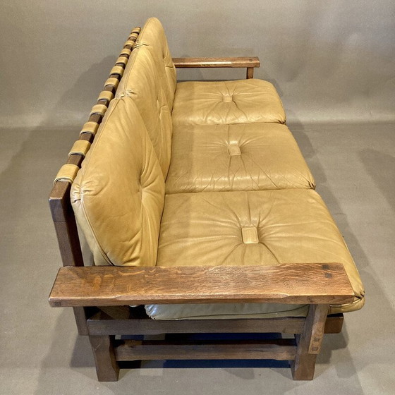 Image 1 of Brasilianisches 3-Sitzer-Ledersofa, 1960