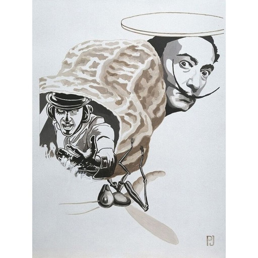 Vintage Acrylgemälde "Clockwork Peanut" von Pierre Jacob, 2020