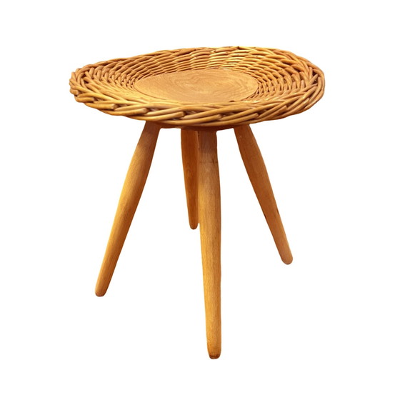 Image 1 of Rattan-Hocker, entworfen von J. Kalous, Úluv, Tschechoslowakei, 1960er Jahre