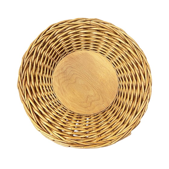 Image 1 of Rattan-Hocker, entworfen von J. Kalous, Úluv, Tschechoslowakei, 1960er Jahre