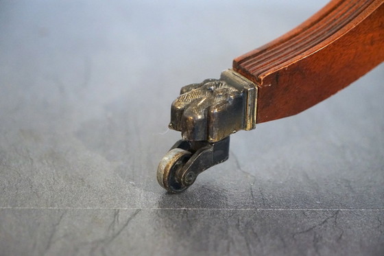 Image 1 of Antiker Englischer Beistelltisch Mit Lederplatte