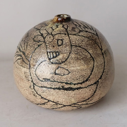 Klaas de Boer (1944-) Steingutvase