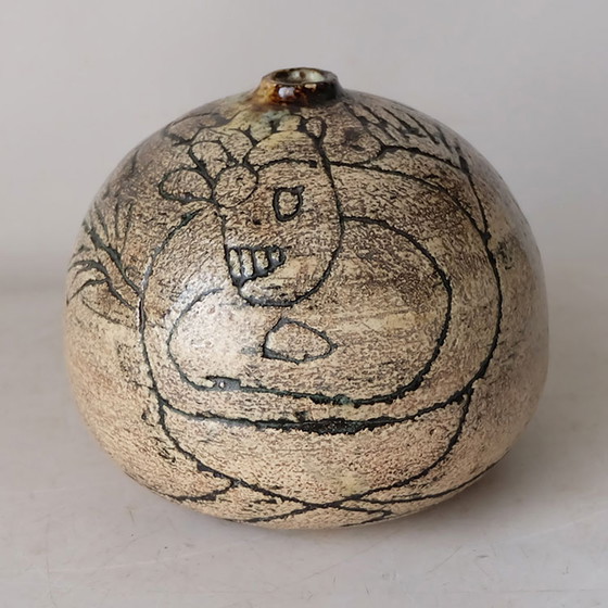 Image 1 of Klaas de Boer (1944-) Steingutvase